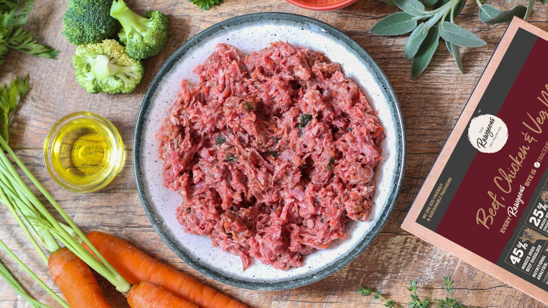 Beef, Chicken and Veg Raw Dog Food